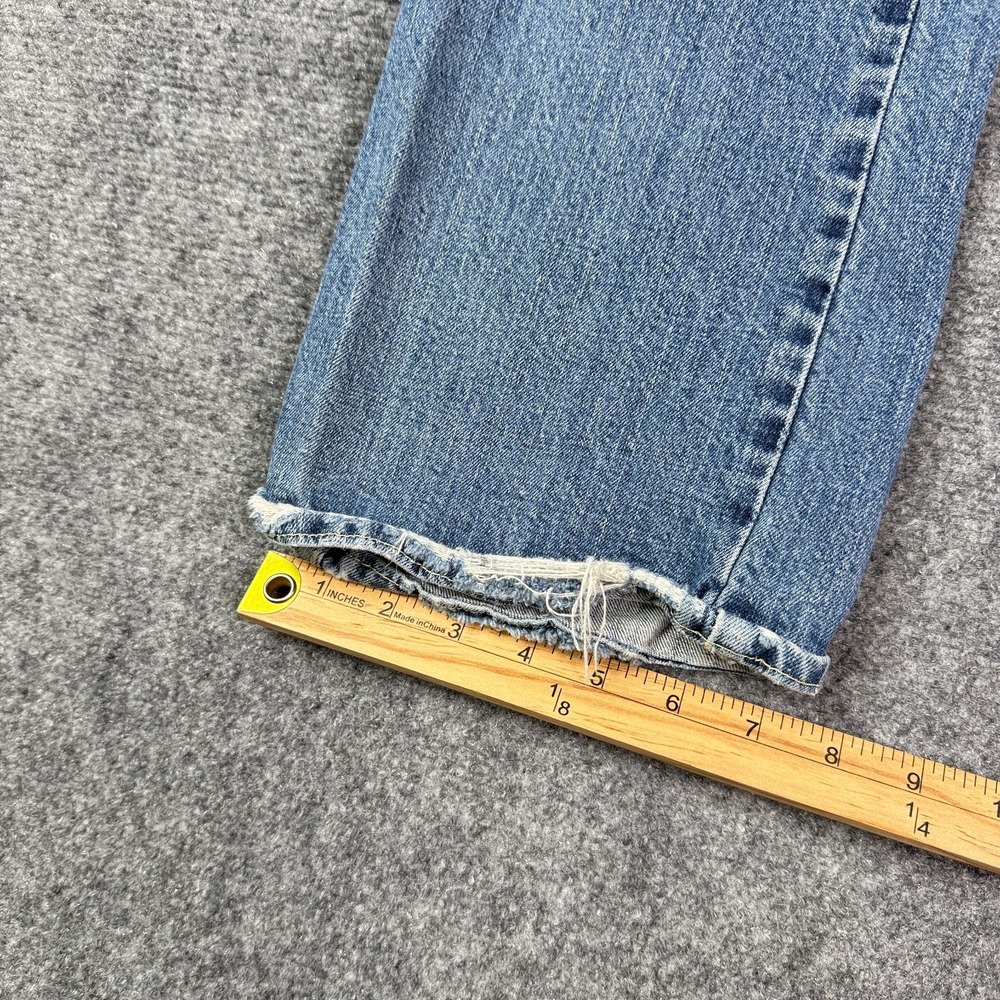 Vintage Old Navy Bootcut Jeans Sz 8 Mid Rise Stretch Below Waist Distressed Y2K - Picture 16 of 16